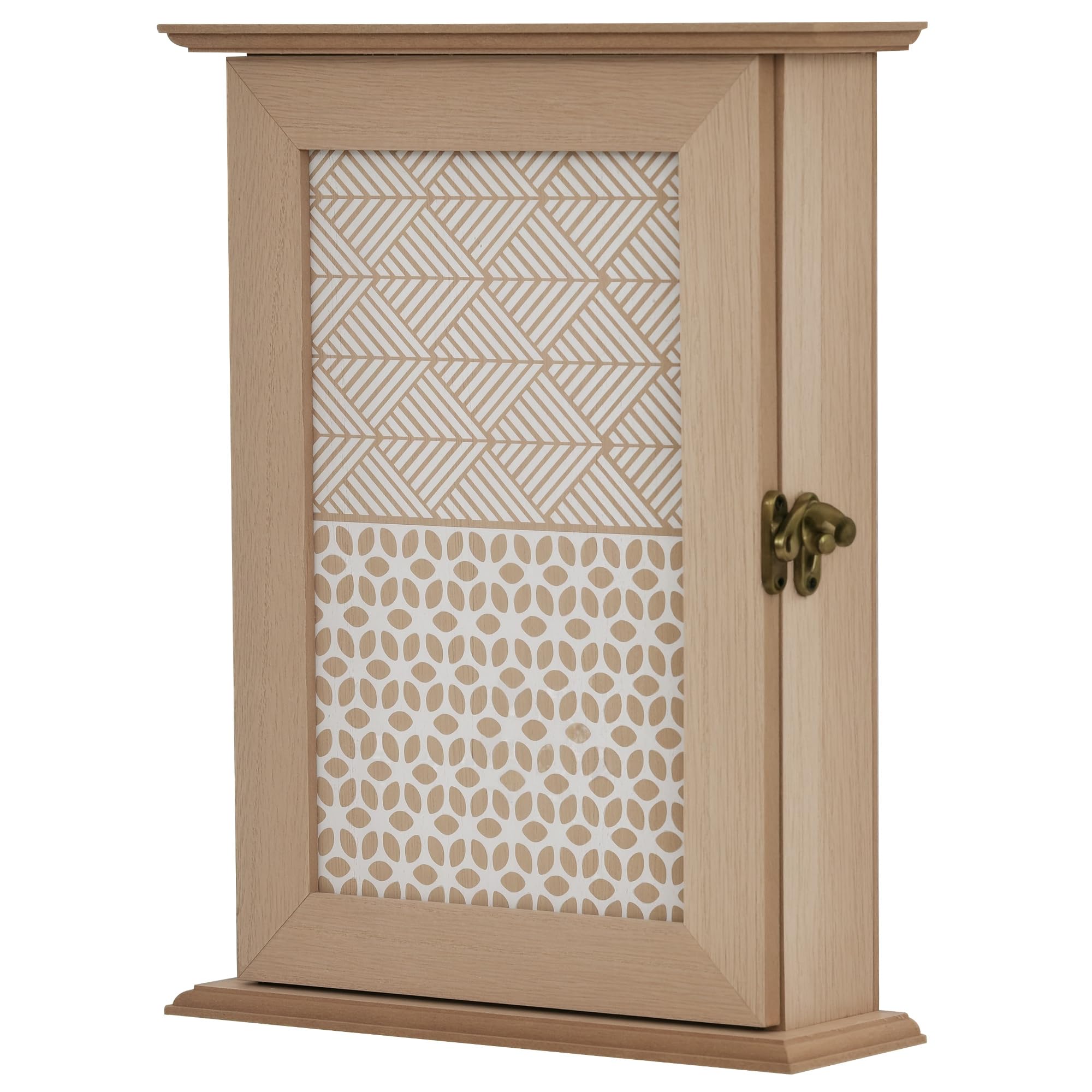 HOMCOM Armario para Llaves con 6 Ganchos Estilo Vintage Mueble de Pared de Madera para Llaves 20x6,​5x26,​5cm Madera