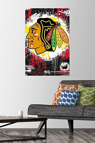 Miniatura 8 de Trends International NHL Chicago Blackhawks - Póster de pared con el logotipo Maximalist 23, 14.72 x 22.37 pulgadas, paquete de póster y alfiler