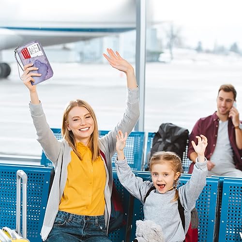 Miniatura 7 de Fintie Cartera para pasaporte familiar, con bloqueo RFID, organizador de documentos de viaje, bolsa de mano para tarjetas de crédito para mujeres
