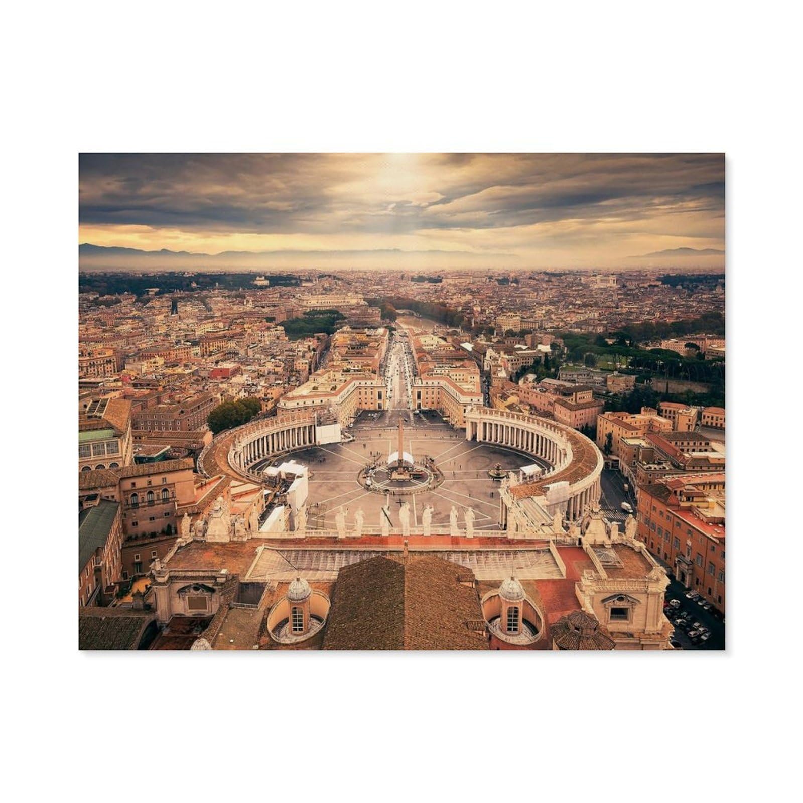 GSBRSNTS DIY Paint by Numbers for Adults Canvas，Rome，DIY Oil Painting, Pictures Drawing Paintwork with Paintbrushes Decoration Gift(20x30cm-B47 — image 1