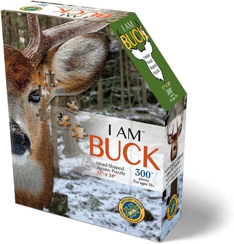 Madd Capp Puzzles - I AM Buck - 300 pieces - Animal Shaped Jigsaw Puzzle