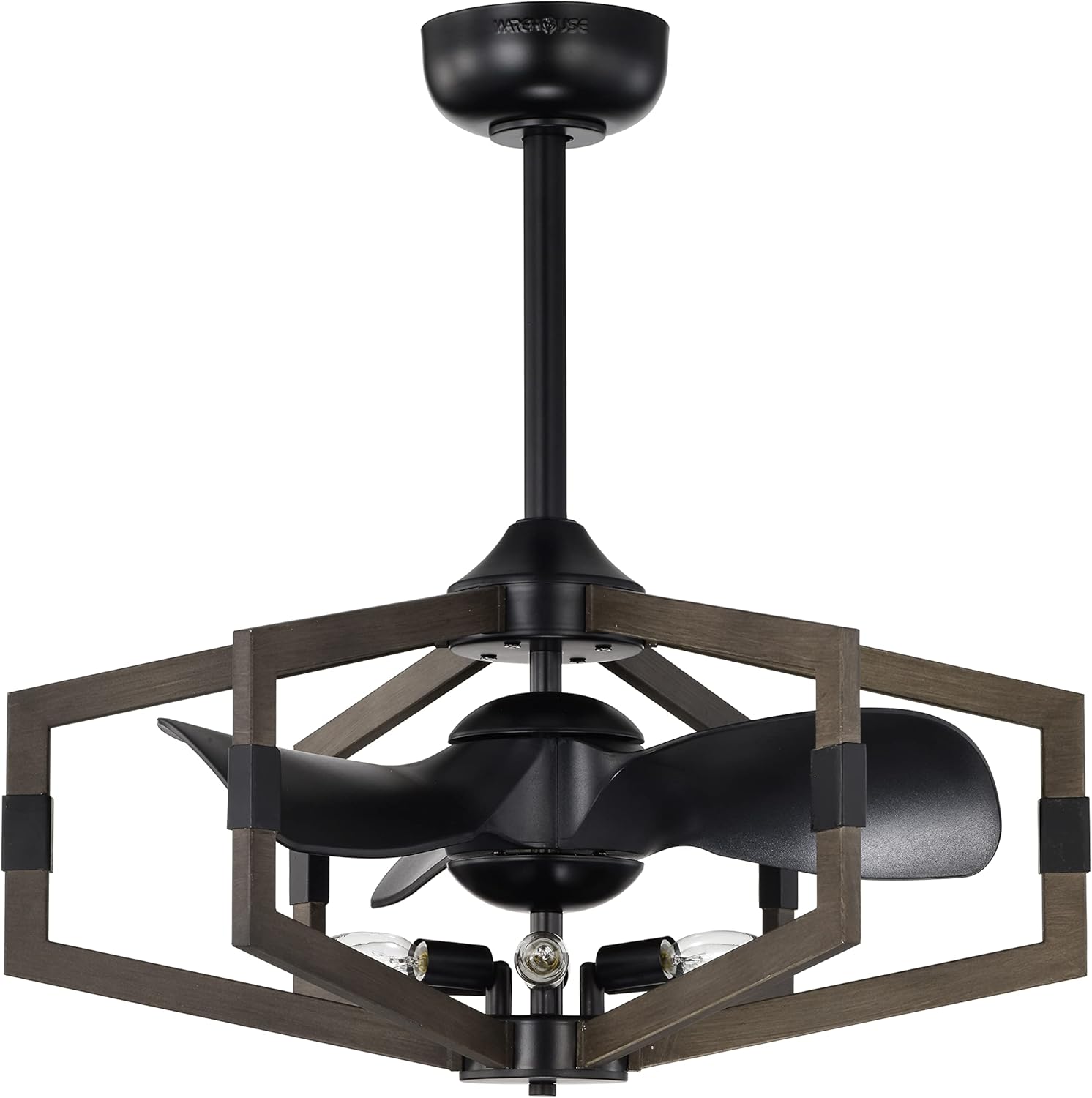 Warehouse of Tiffany Nicklas Matte Black Ceiling Fan with Remote DW01W27IB