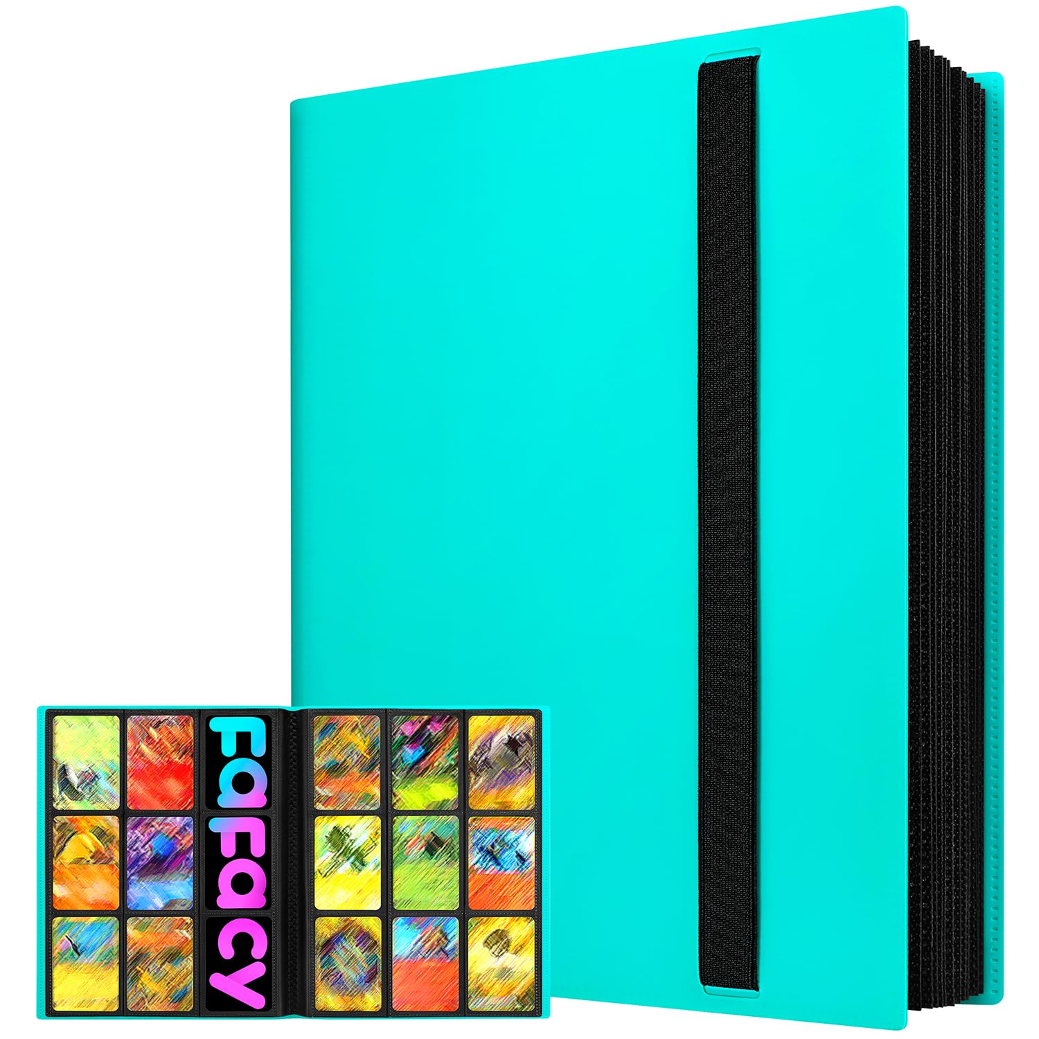 Classeur de cartes de qualité supérieure double face étanche 9 poches