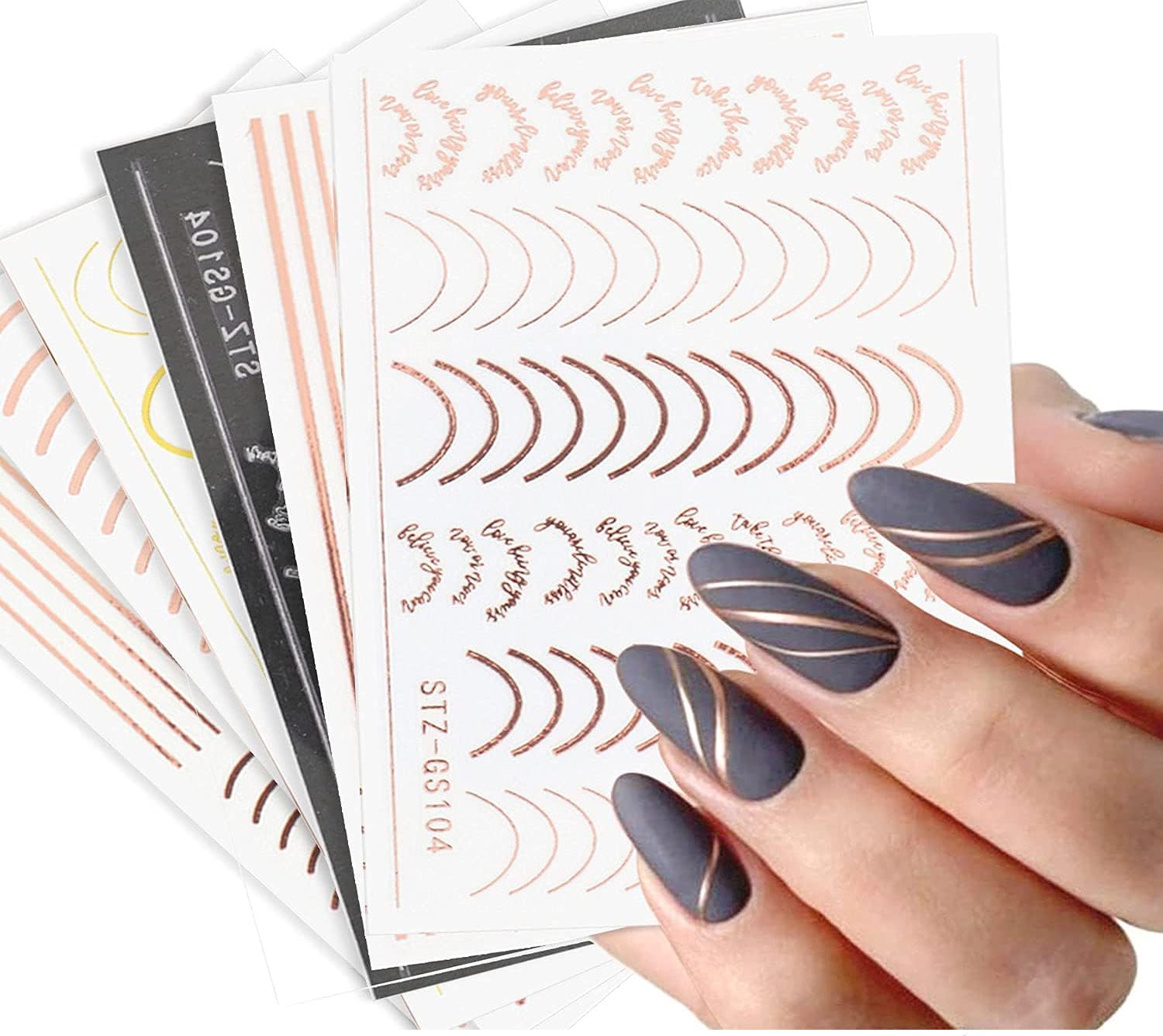 240pcs French Manicure Nail Guides Stickers Stencil - Foto 2