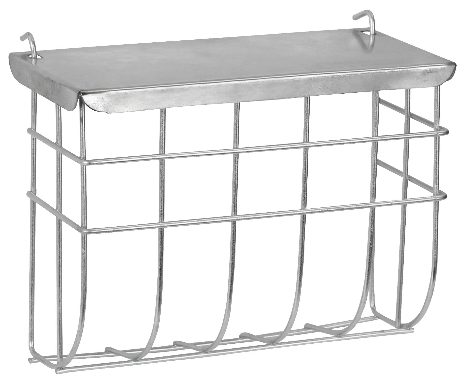 Kerbl Comedero para heno metal galvanizado 25x9x17 cm con tapa colgar
