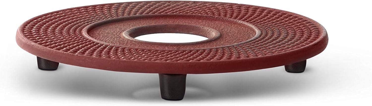 Bredemeijer Coaster Cast Iron Xilin Red, 13.4 x 13.4 x 1.7 cm