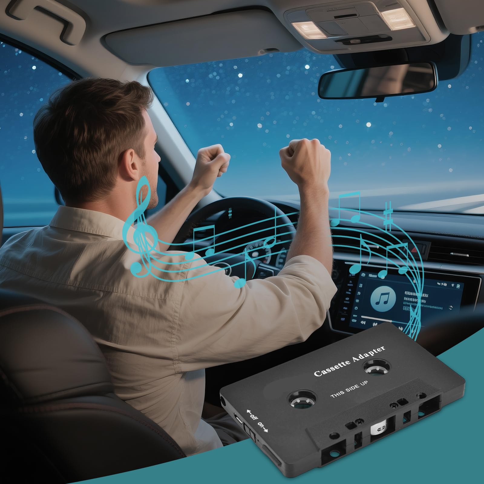 Adattatore Cassetta Autoradio BT 5.0, Cassetta Adattatore da Auto, Adattatore Bluetooth per Cassette, Ricevitore Audio Wireless Bluetooth per Ricevitore di Cassette Bluetooth per Auto con Cavo USB