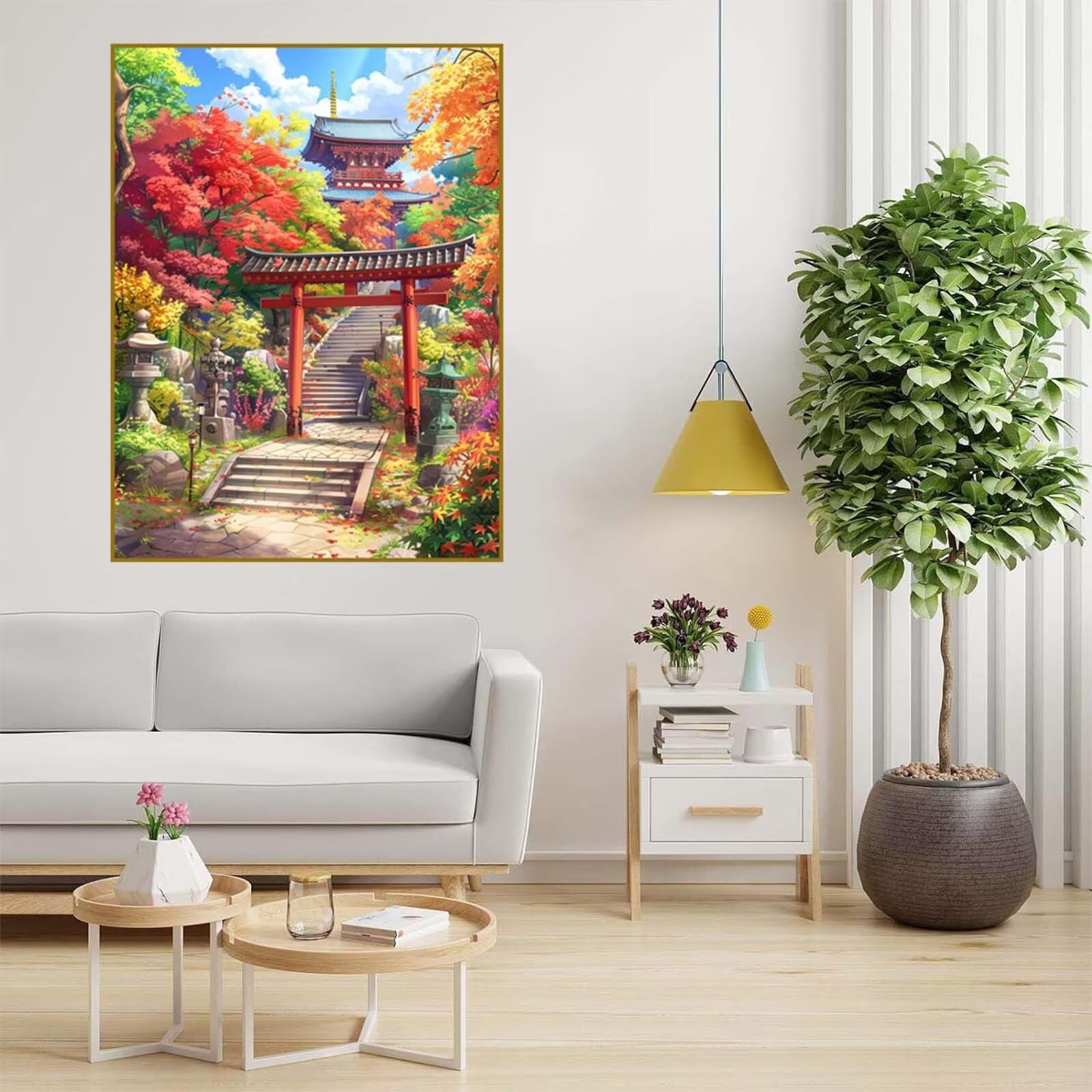 Diamentowe malowanie dla dorosłych 60x80cm, 5D diamentowe malowanie pawilon malowanie diamentowe dziecko fabryka haft diamentowy pełny zestaw akcesoriów, DIY mozaika kreatywne hobby dorośli, dekoracja