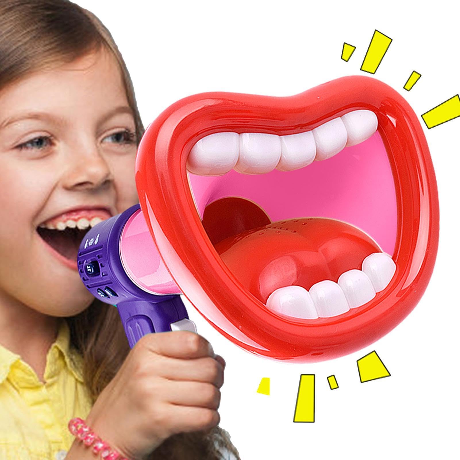 Generico Megaphone Speaker - Novelty Grand Mouth Voice Changing Amplifier, Record & Play Function | Giocattolo di megafono, Gadget per Bambini, Giocattolo Complicato per Ragazzi, Ragazze, Bambini,