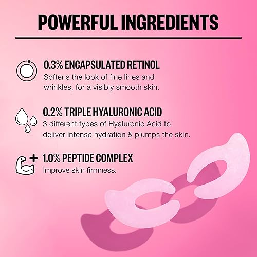 Miniatura 6 de Peace Out Parches de retinol para ojos hinchados, máscara debajo de los ojos para ojeras, cuidado por encima y debajo de los ojos para líneas finas