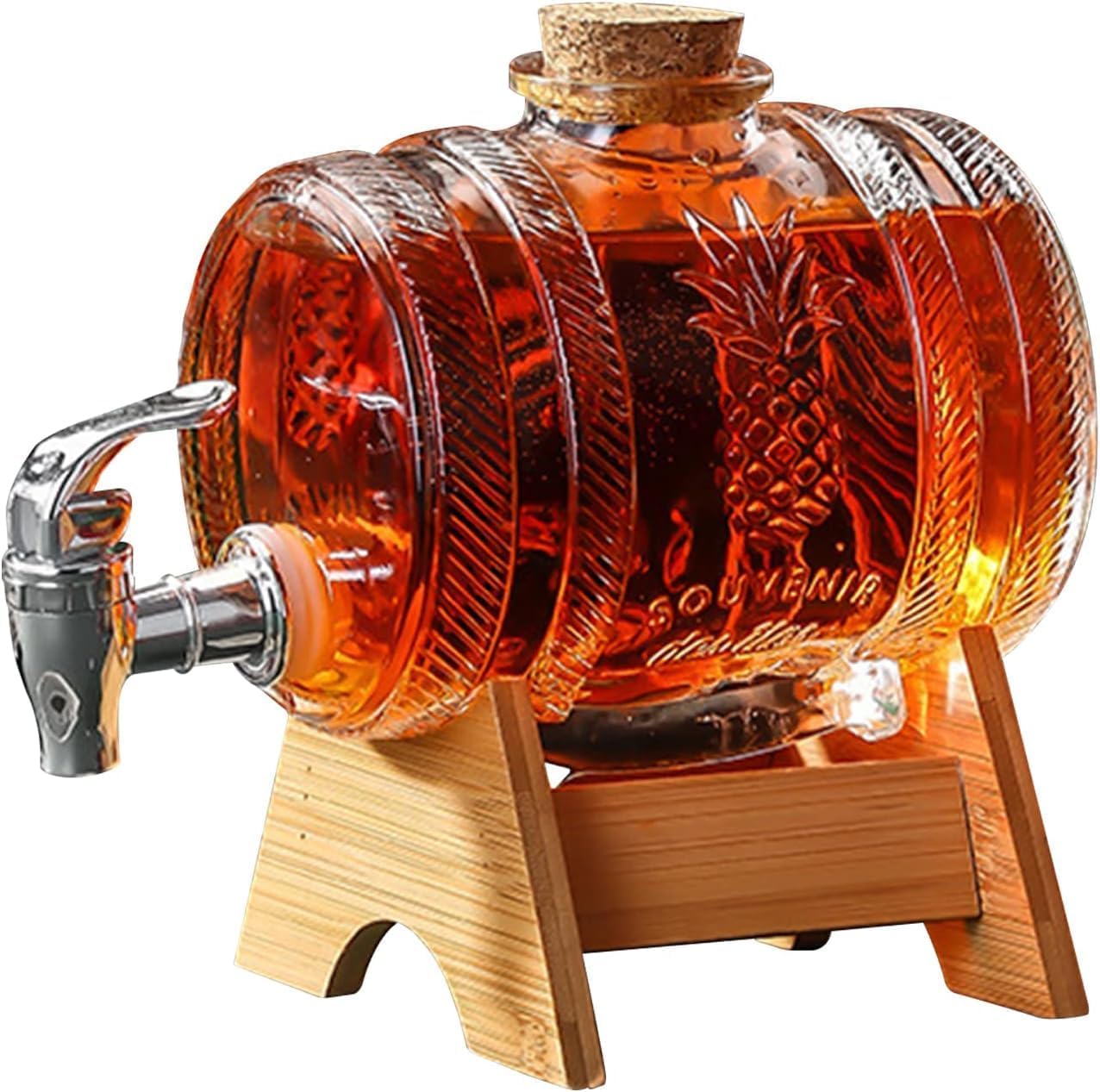 3L Large Whisky Decanter Whisky Decanter Barrel,Creative Drink Dispenser, Bar Drink Station, Personalised Whiskey Gift Sets for Men