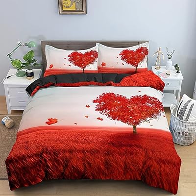NBVGHJ Copripiumino Personalizzato Set Copripiumino per Albero Copripiumino Matrimoniale per Coppia Set Letto di Lusso Copripiumino Morbido 220×240CM
