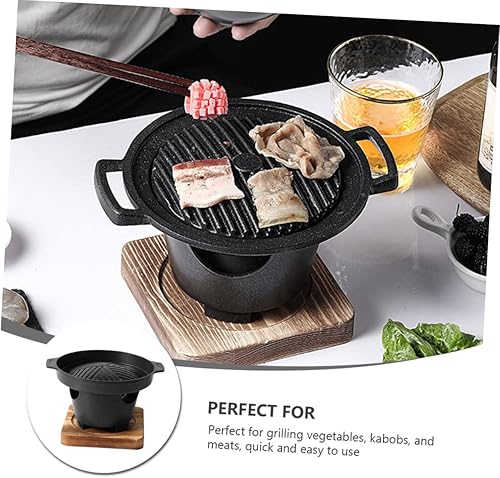 Miniatura 9 de BESTOYARD 2 juegos de utensilios de cocina coreanos herramientas japonesas al aire libre parrilla horno parrilla estante de metal asado estufa de