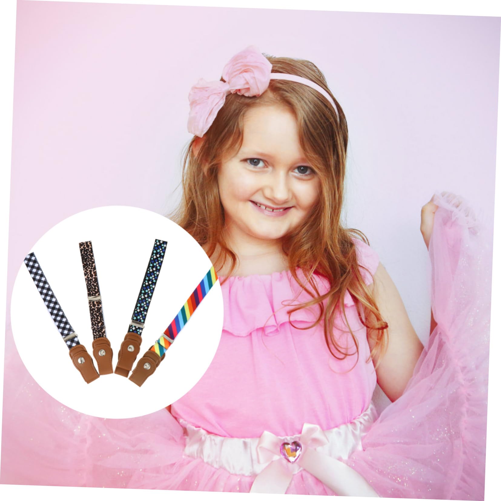 LIFKOME 12piezas Cinturones Elásticos Ajustables Para Niño De Estampados Coloridos Cinturones De Moda Para Ropa Infantil Para Pantalones y Jeans