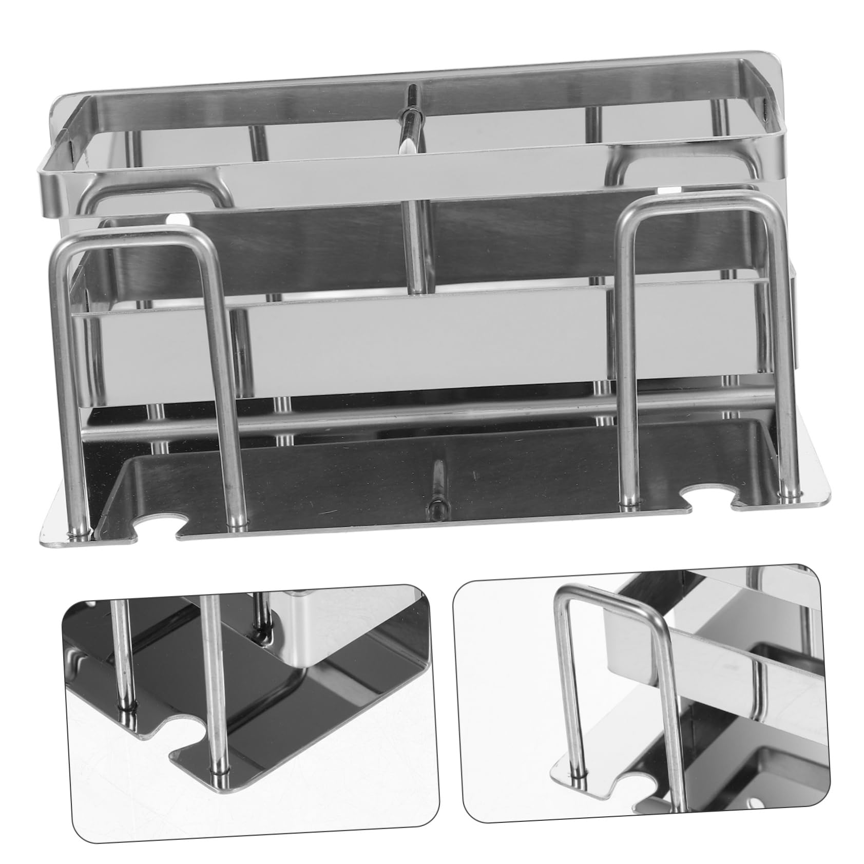 Amosfun 4piezas Soporte De Cepillos De Dientes Inoxidable Organizador Montaje Pared Sin Perforación Estante para Cepillos y De Dientes Accesorio Elegante y para Baños