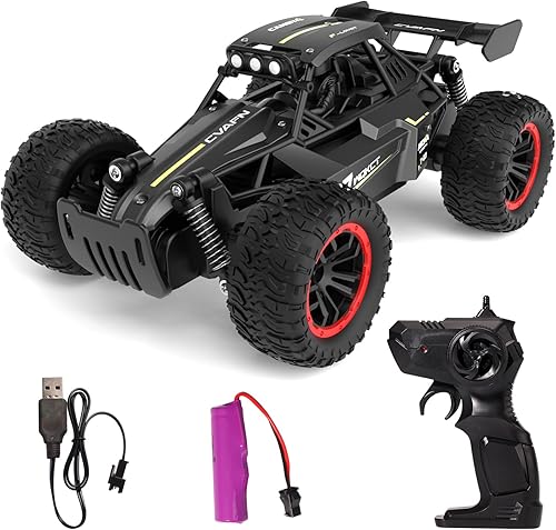 Miniatura 10 de Camión Monstruo RC de Alta Velocidad de Nivel de Entrada rojo con Luz y Rociador 2.4GHz Vertical Rotación 360° 4WD Camiones Monstruo Coches RC, 20+