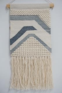 Home&Manor Wool and Cotton Macrame Wall Hanging with Rod Included