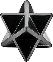 Vista 15 de Amazing Gemstone Larvikite Merkaba Crystal – Estrella de Merkaba metafísica de 1 pulgada para meditación – Cristal tetraedro energético y piedras