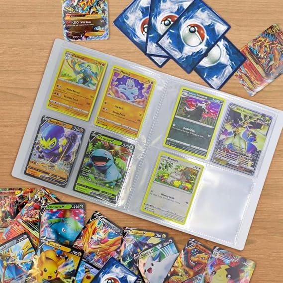 Card Binder for Pokemon, 4 Pocket Collection Card Holder, Trading Card Album Folder, 30 Pages 240 Cards Capacity
