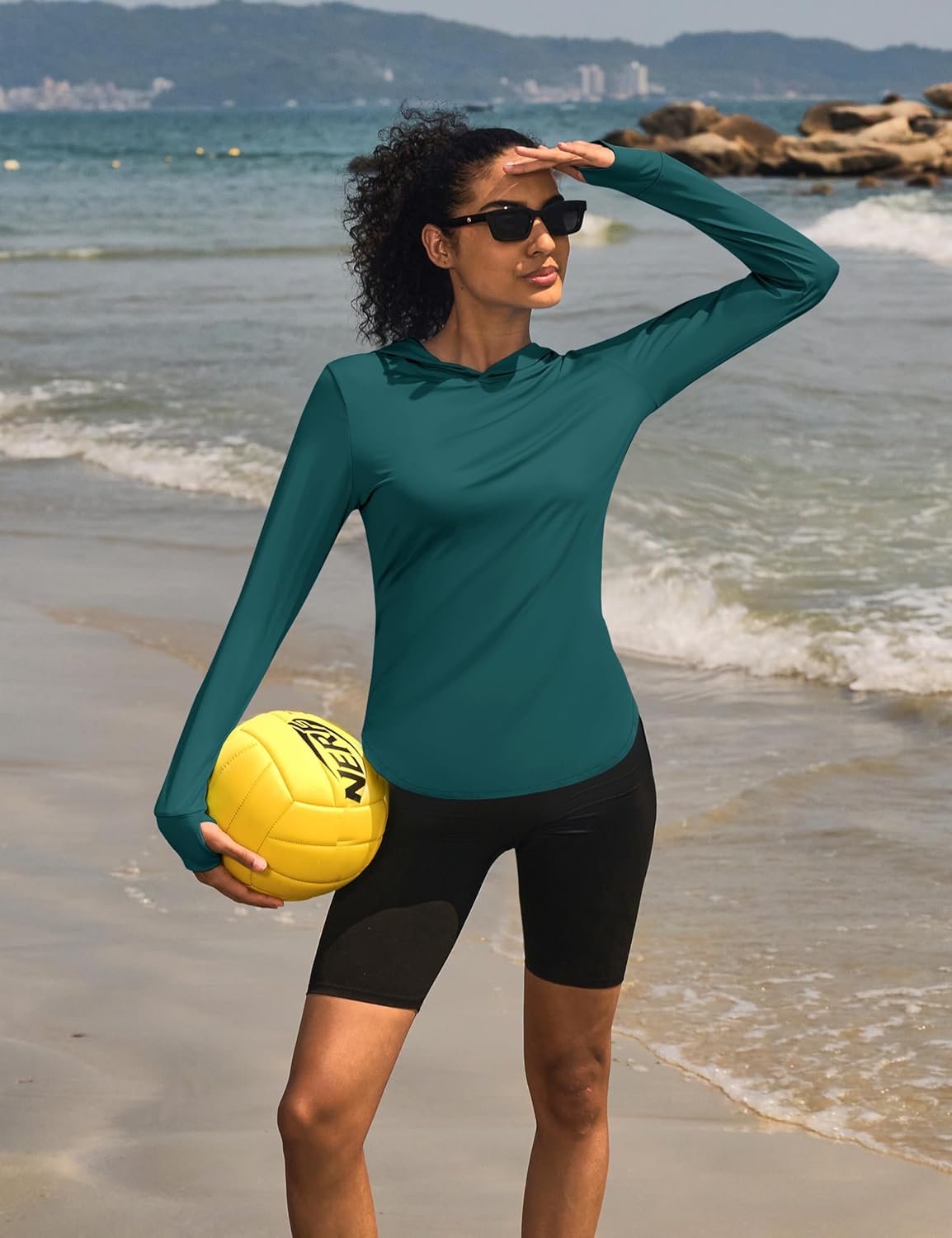 Cavva Womens Sun Protection Hoodies UPF 80+ UV Shirts Long Sleeve Lightweight Hiking Fishing Workout Tops - Image 7