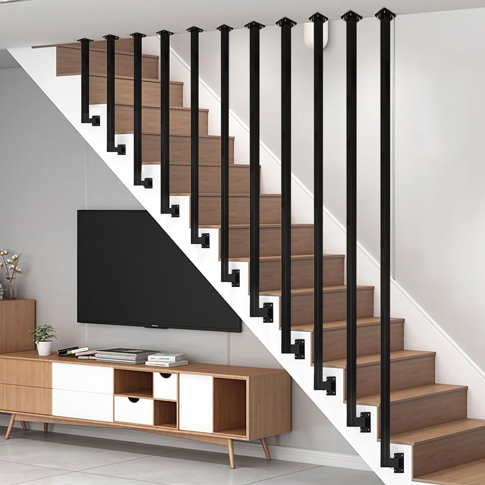 Garde-corps d'escalier d'intérieur pour sécuriser les enfants en villa