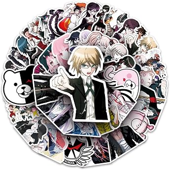 Stickers Danganronpa 50-piece Set Manga Sticker Set Cute Waterproof Stylish Anime Stickers for Notebook Sticker DIY Car Motorcycle Helmet Computer Snowboard Smartphone Student Stickers