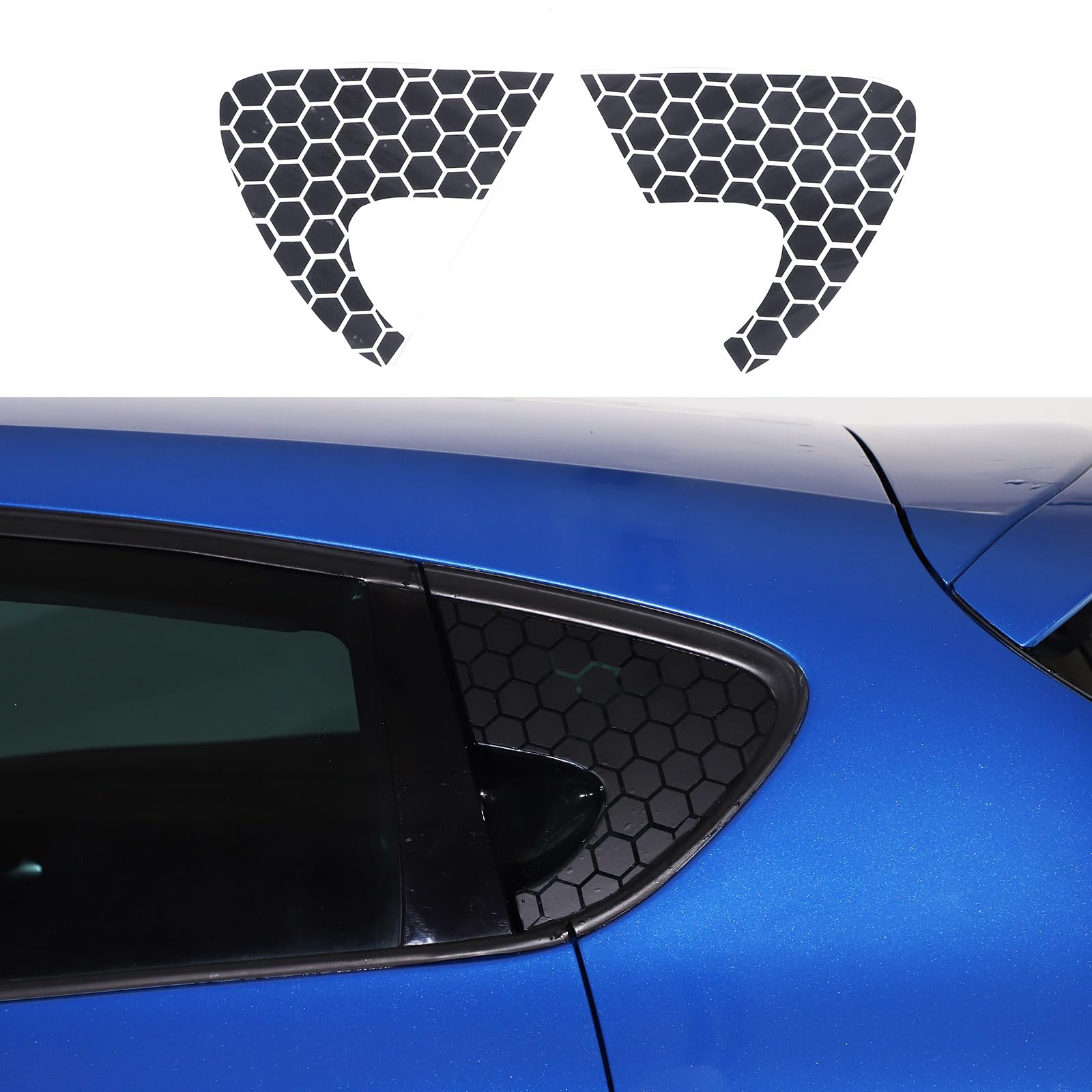 METYOUCAR Coche trasero pegatinas de ventana para SEAT Leon MK2 2008-2012, gran panal