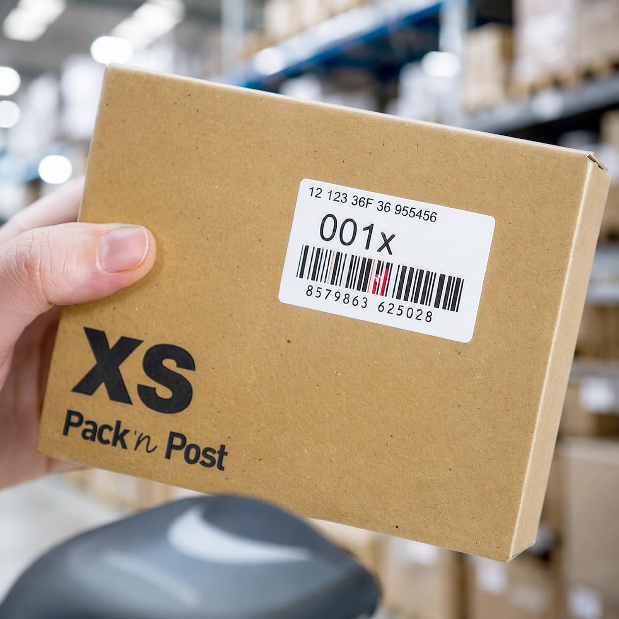Labelident Versandetiketten 57 x 76 mm, 9.300 Thermoetiketten auf 10 Rollen 25 mm Kern. Selbstklebende 4x6 Zoll Thermodirekt-Labels für Amazon-FBA, DHL, DPD, Fedex, GLS, Hermes, UPS