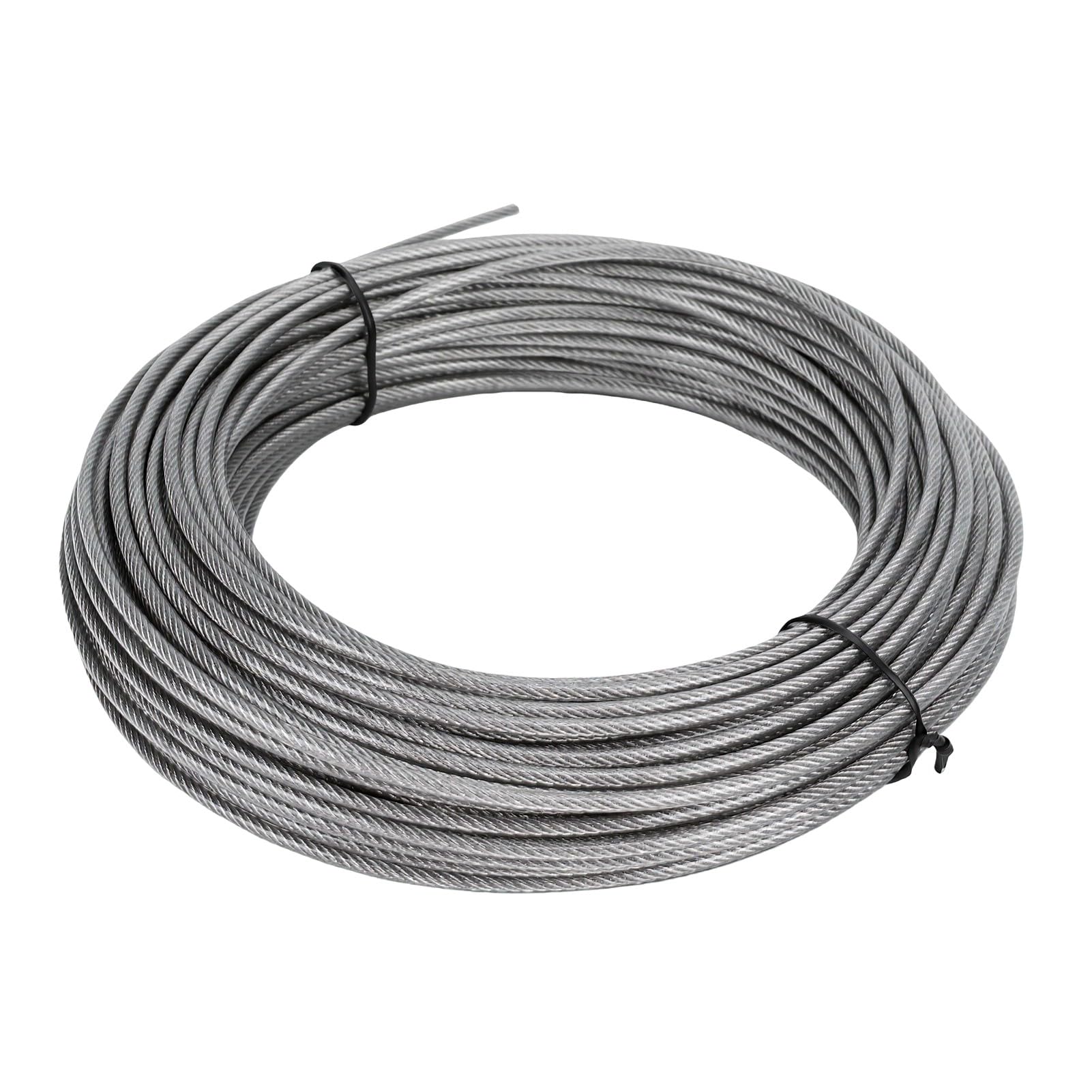 64-teiliges Edelstahl-Drahtseil-Set, 35 M, Zur Pflanzenunterstützung | PVC-beschichtetes Stahlkabel, 3 Mm (0,12 Zoll) Durchmesser, Spannschlösser-Clips Im Lieferumfang Enthalten, Lichterkette