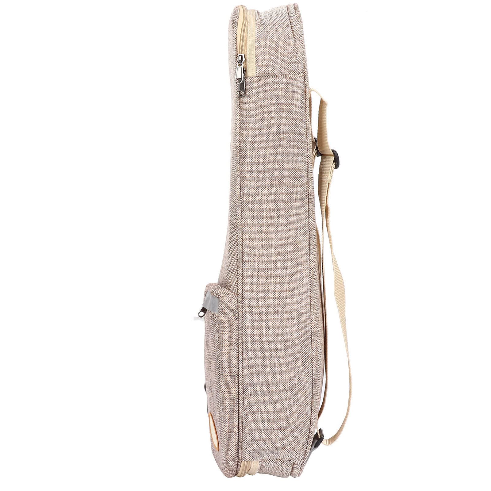 Torba na Ukulele, Gruby Plecak z Bawełnianej Tkaniny Lnianej, Regulowane Paski na Ramiona, Aksamitna Torba z wyściółką, Idealna do Futerału Instrumenty Muzyczne 21 23 26 Cali (26 cali)