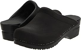 sanita patent leather clogs