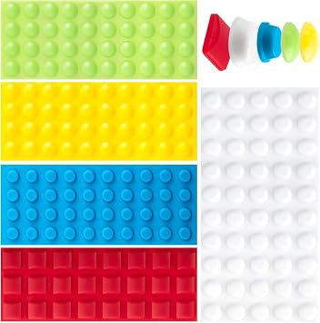 194pcs Bump Dots for Visually Impaired, Multiple Sizes Colorful Square Round Adhesive Tactile Stickers, Non-Slip Low Vision Braille Aids for Blind, Elderly, Furniture Protector 5 Styles