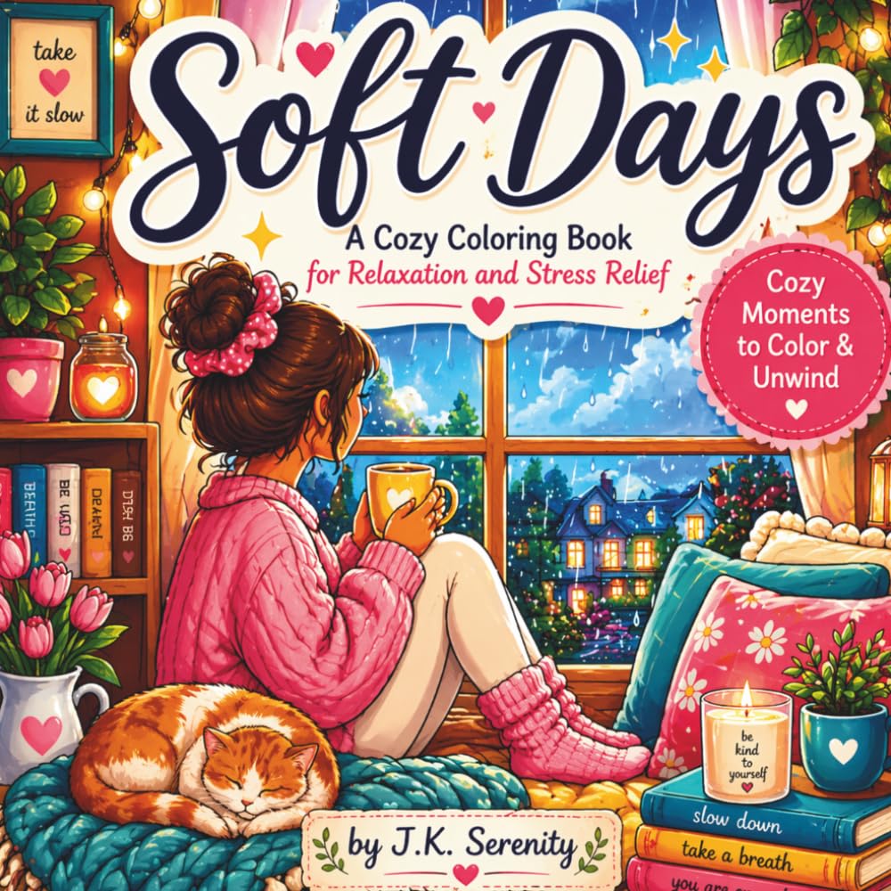 Soft Days: A Cozy Coloring Book for Relaxation and Stress Relief