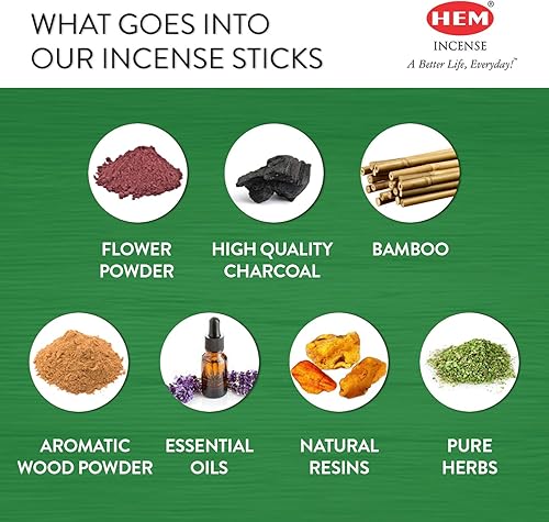 Vista 14 de Hem Varitas de incienso de lavanda – 3.53 oz paquete de 2 (7.05 onzas en total) – Aromaterapia de larga duración para relajación, meditación