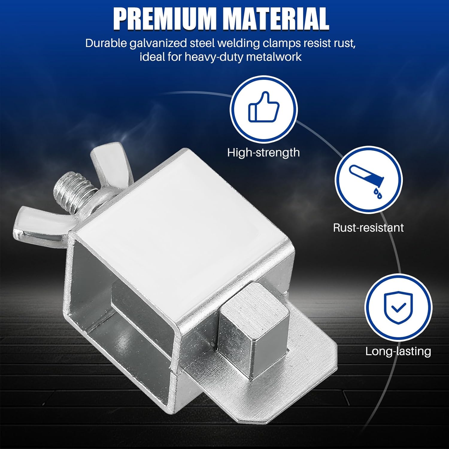 MYFULLY Butt Welding Clamps 16 Pack - Small Auto Body Panel Clamps for Edge-to-Edge Welding, Door Alignment Tool, Carbon Steel Sheet Metal Clips