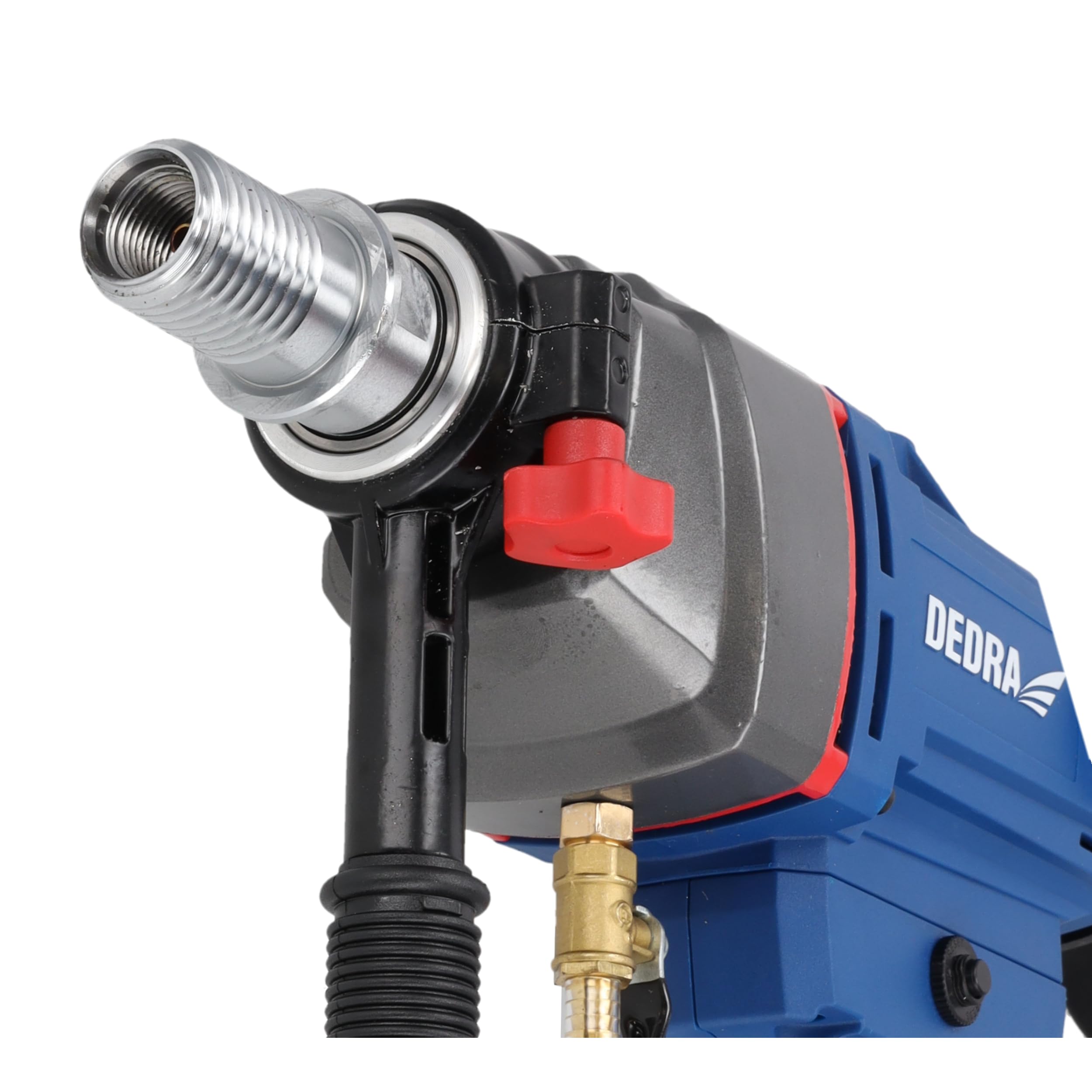 Trapano a nucleo DEDRA max. diametro Ø 130 mm spessore 1700 W, peso 4,8 kg, 0 – 1990 giri/min, protezione IP20, softgrip, velocità regolabile, interruttore PRCD, inserto corona da 1 ¼"