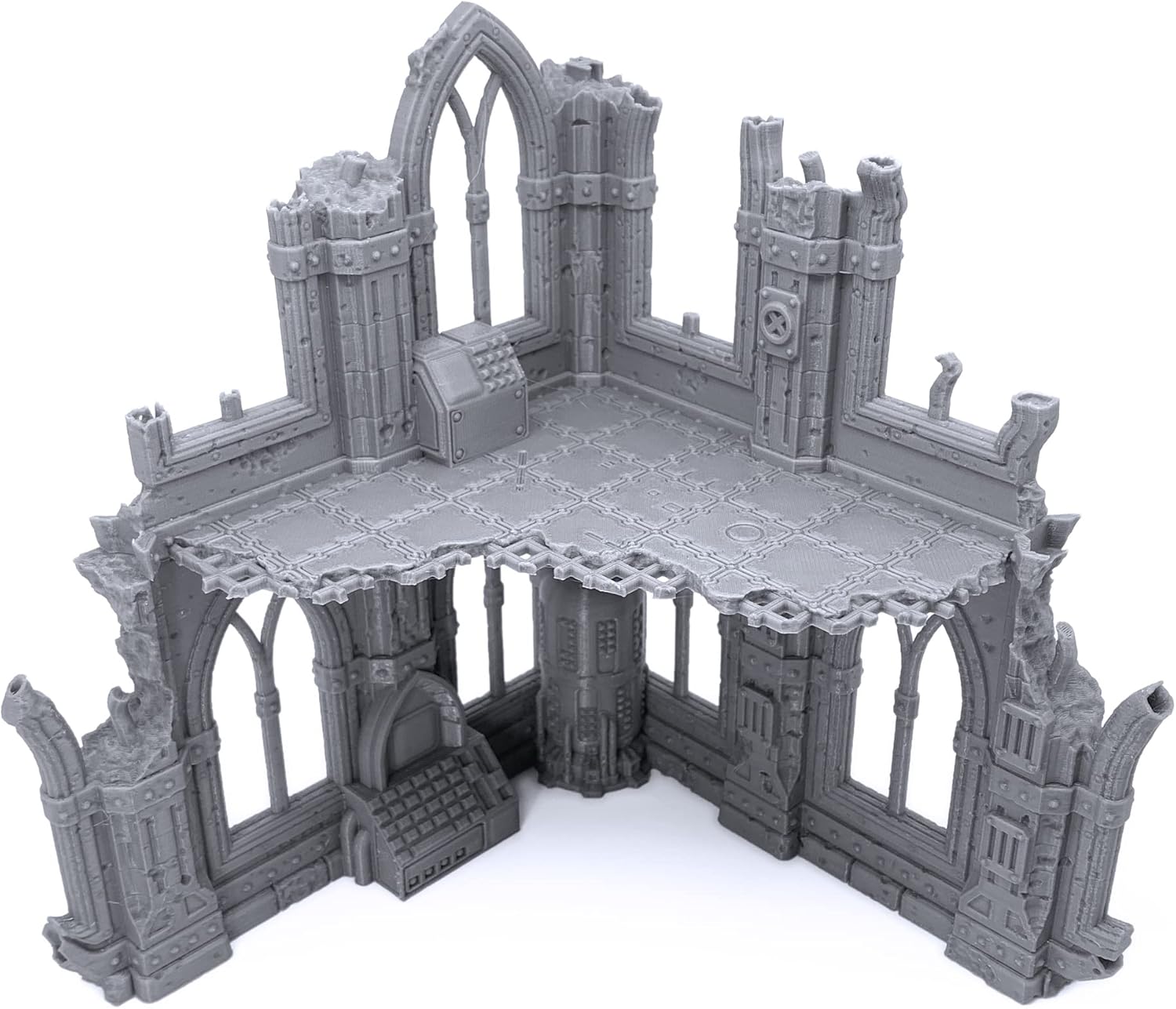 EnderToys Gothic Sci-Fi Ruins by Terrain4Print (Set C), 3D Printed Tabletop RPG Scenery and Wargame Terrain for 28mm Miniatures