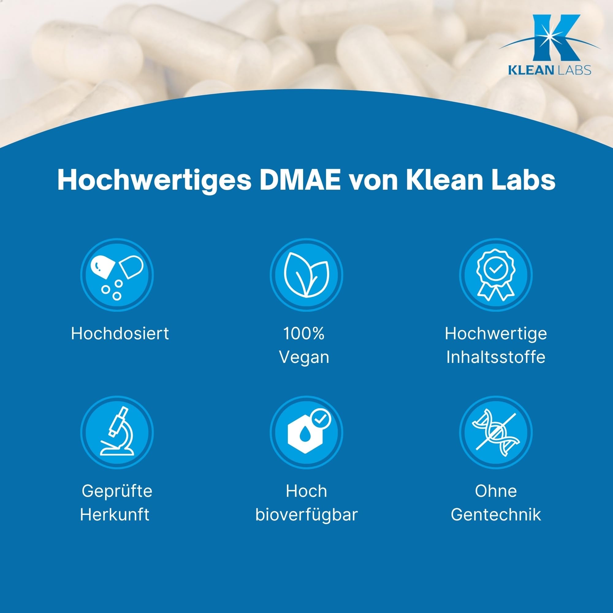 DMAE (Dimethylaminoethanol) 150mg pro Kapsel - 200 Kapseln - vegan, ohne Gentechnik, ohne unerwünschte Zusätze & hochdosiert