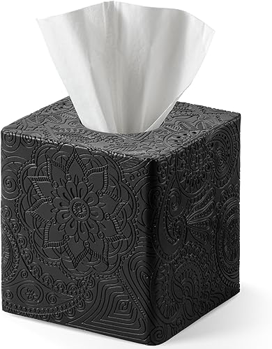Funda cuadrada decorativa para caja de pañuelos, dispensador de servilletas, soporte de papel facial para encimera de tocador de baño, tocador de