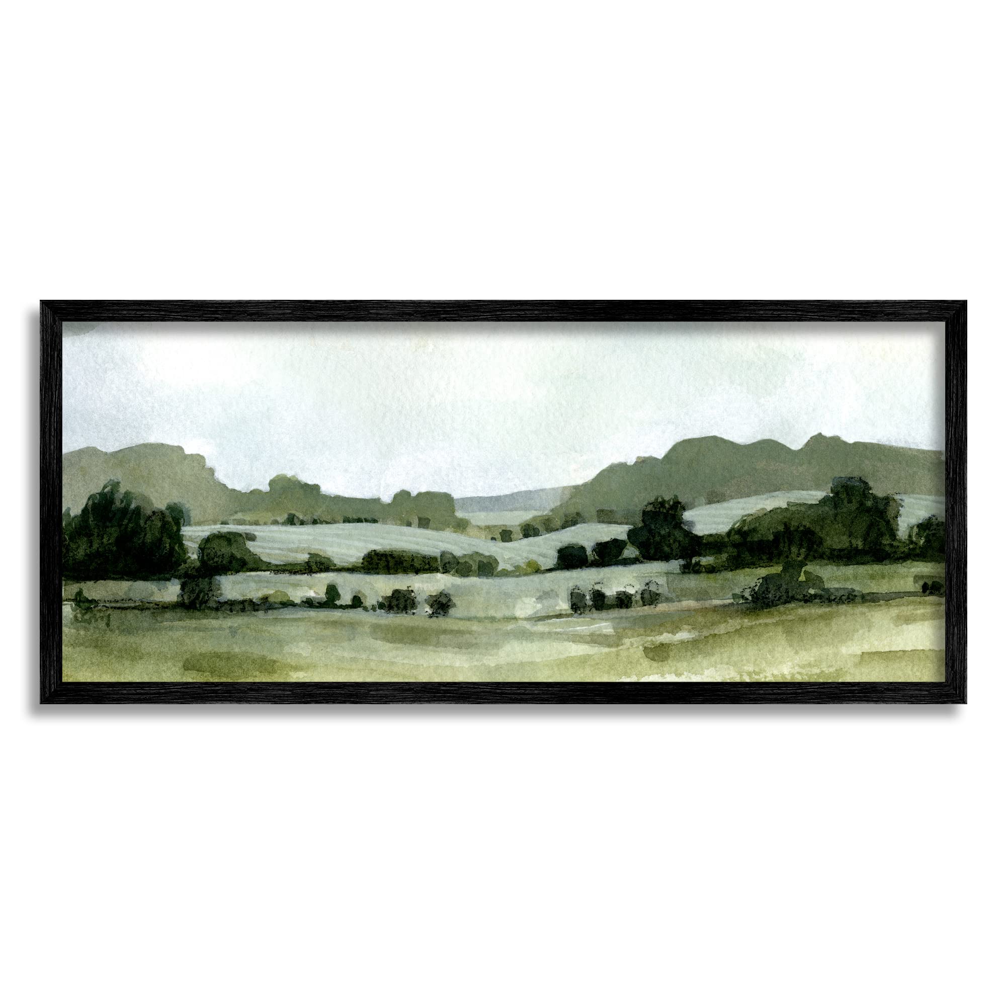 Stupell Industries Distant Rolling Hills Rural Grassland Scenic Landscape Framed Wall Art, Design By Emma Caroline