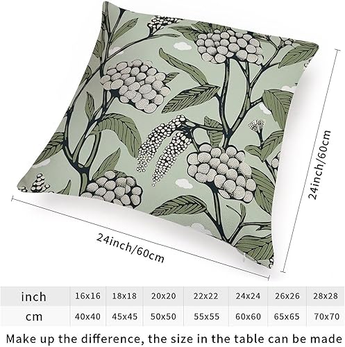 Vista 111 de ArogGeld Chinoiserie - Fundas de cojín asiáticas con diseño de flores blancas y verdes, funda de almohada Chinoiserie Floral con hojas verdes