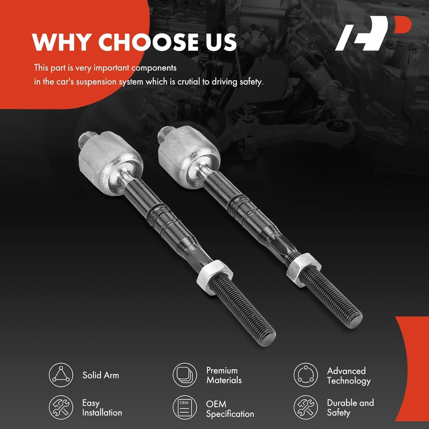 A-Premium 2 x Front Inner Tie Rod Ends, Compatible with BMW E53 X5 2000 2001 2002 2003