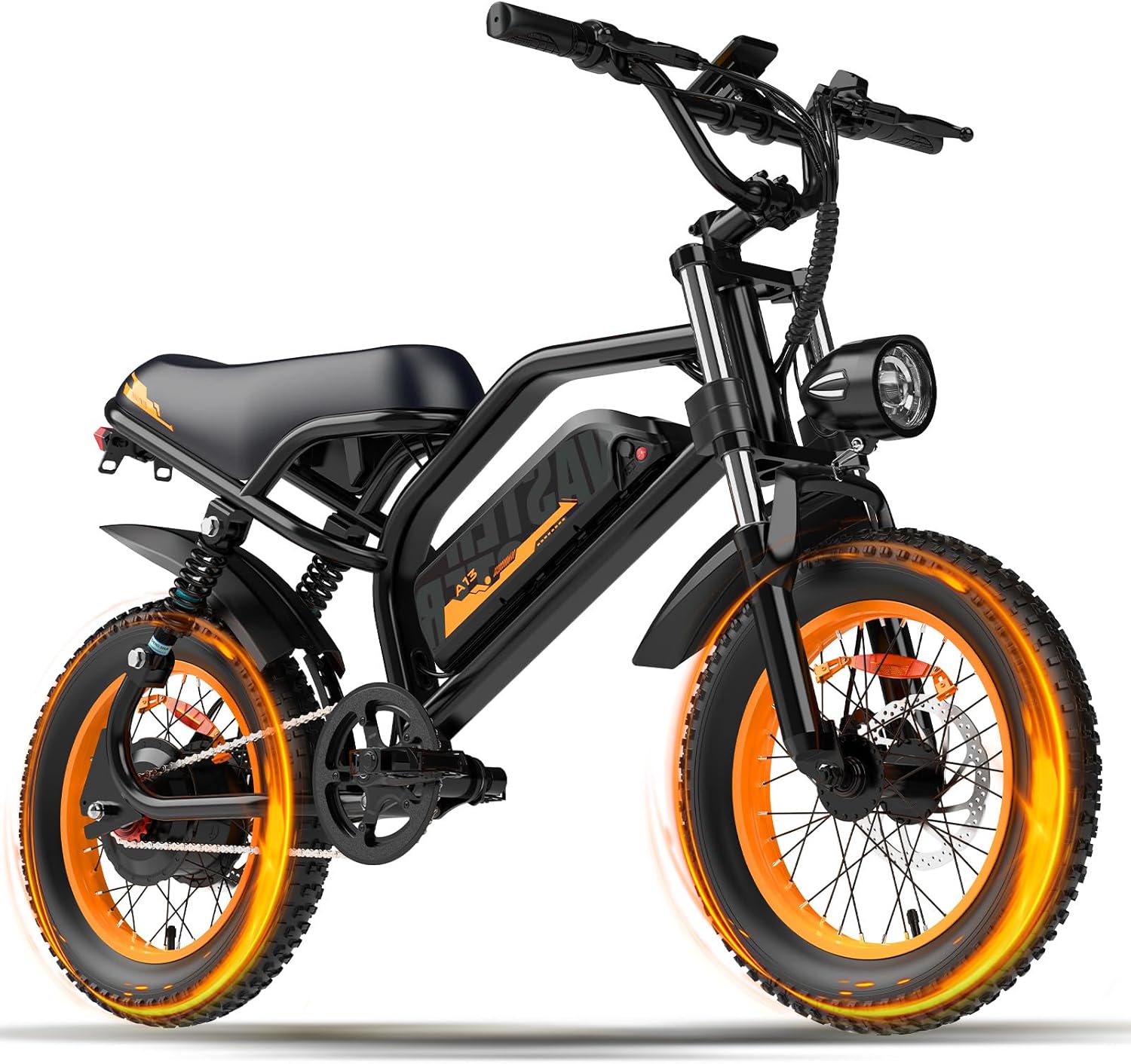 AVDLBIKE Electric Bike, 16'' E-Bike for Adults, 36V/12.8Ah Removable Battery, 20 MPH Range 45 Miles Small 500W Electric Dirt eBike, 16x3'' Fat Tire Electric Motorcycle A13