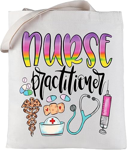 LEVLO Enfermera practicante bolsa de mano regalo de agradecimiento para NP enfermera practicante estudiante bolsa de hombro NP regalo de graduación