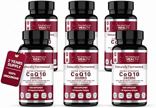 The Intelligent Health CoQ10 Supplement, Fermented Coenzyme Q10 Ubiquinone for Women & Men, Easy to Swallow 300mg 120 Vegetarian Softgels (Pack of 6)