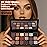 Prism Makeup Matte Eyeshadow Palette Pro 18 Colors Pigmented Shimmer Glitter Eye Shadow Palette, Long Lasting Waterproof Smokey Powder Cosmetics Halloween Makeup Kit (01 Seductress)