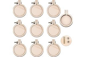Framendino, 20 Pack 2 inch Embroidery Hoops Wood Hoops Round Cross Stitch Hoops
