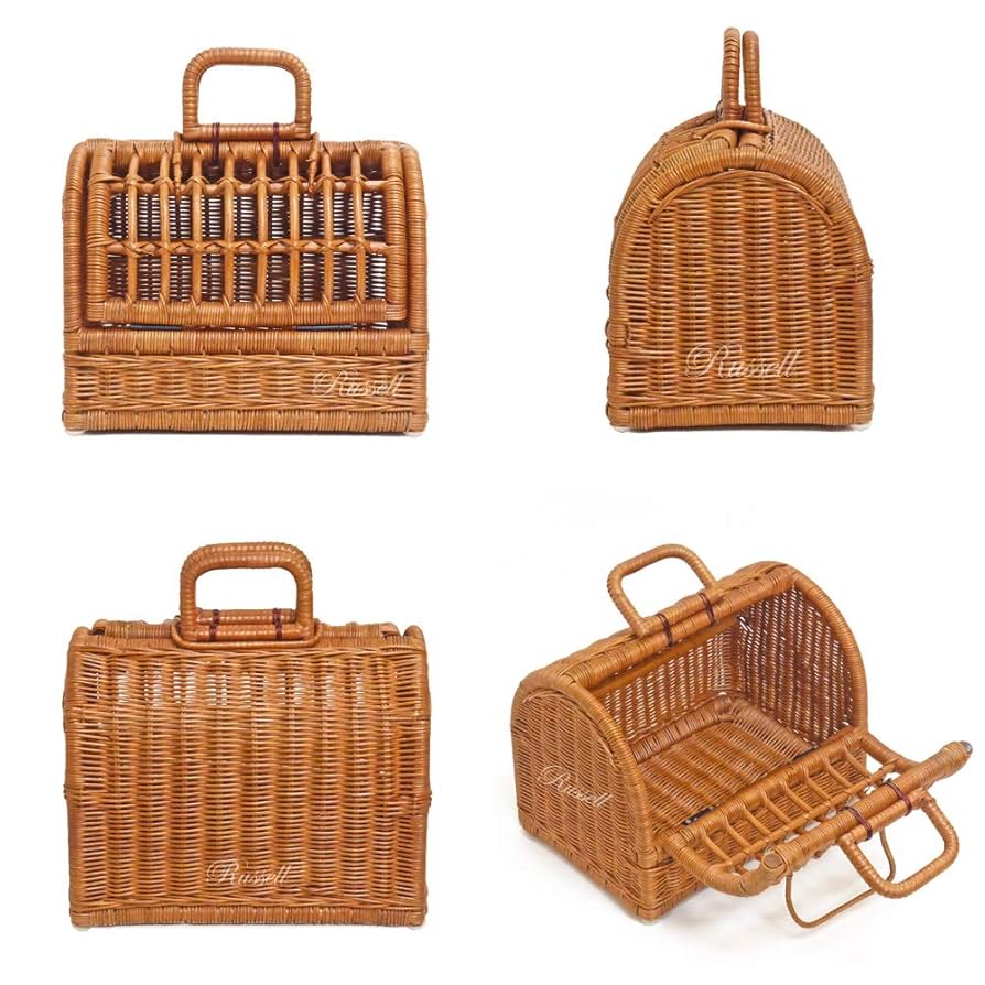 Amazon | 型番1009 籐製ペットキャリー 小さめサイズ 子犬・子猫