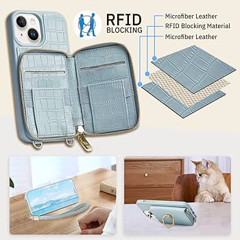 Amazon.com: CUSTYPE for iPhone 15 Case Wallet with Card Holder for