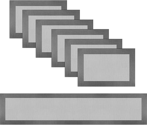 Miniatura 84 de PIGCHCY Juego de 6 manteles individuales beige de vinilo PVC duraderos para mesa de comedor, manteles individuales resistentes al calor, Beige -